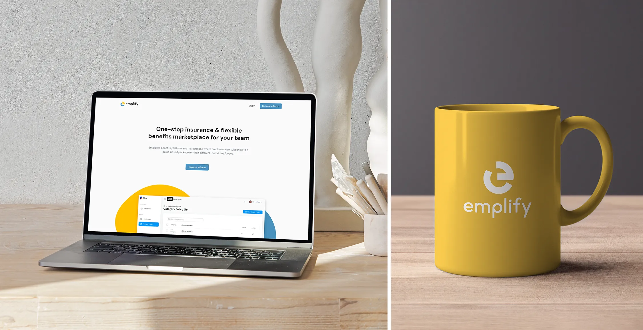 Emplify mockups