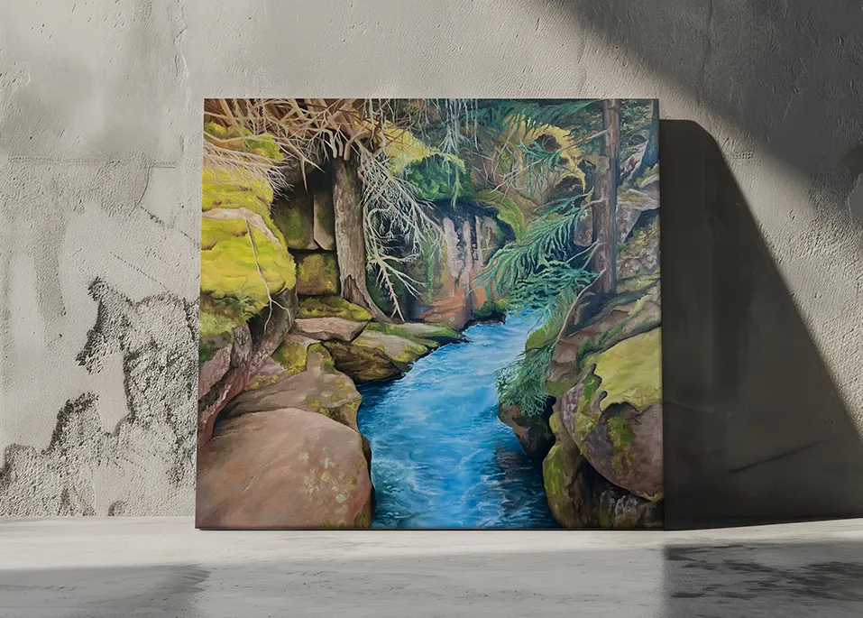 Painting of Glacier National Park