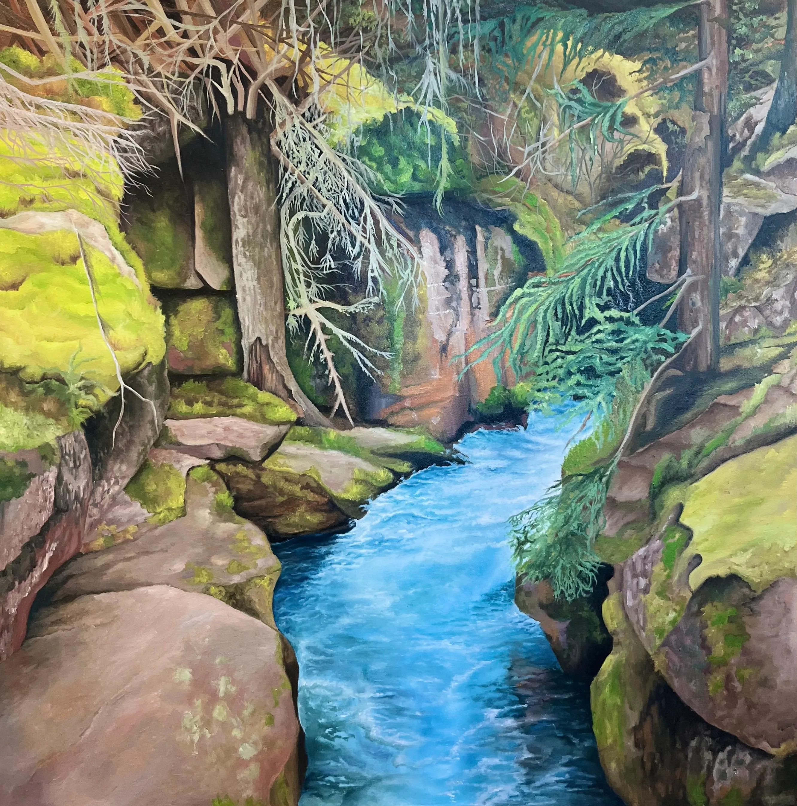 Glacier National Park - Oil on Canvas - 3’ x 3’