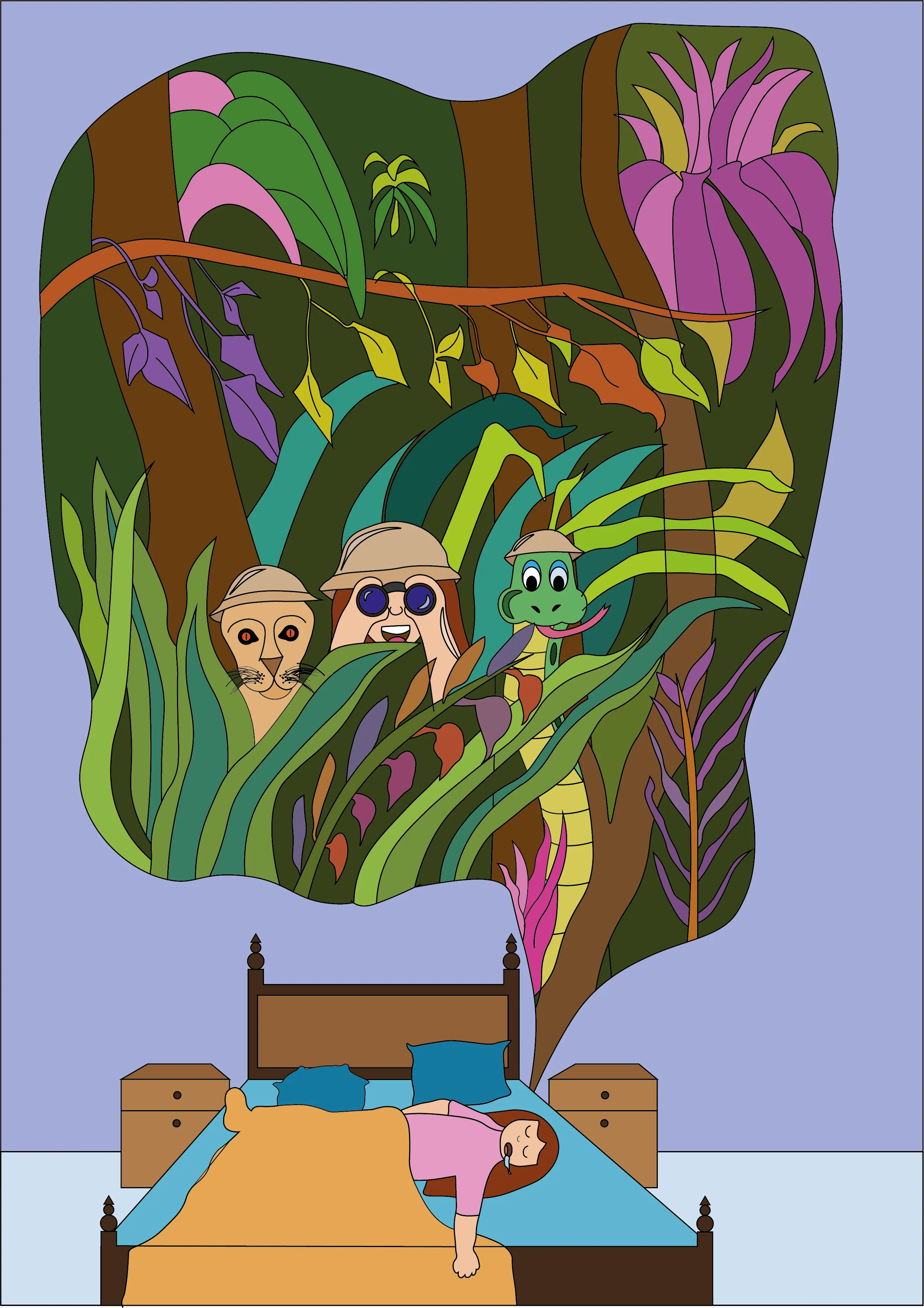 Lily in her dream - Children’s Illustration