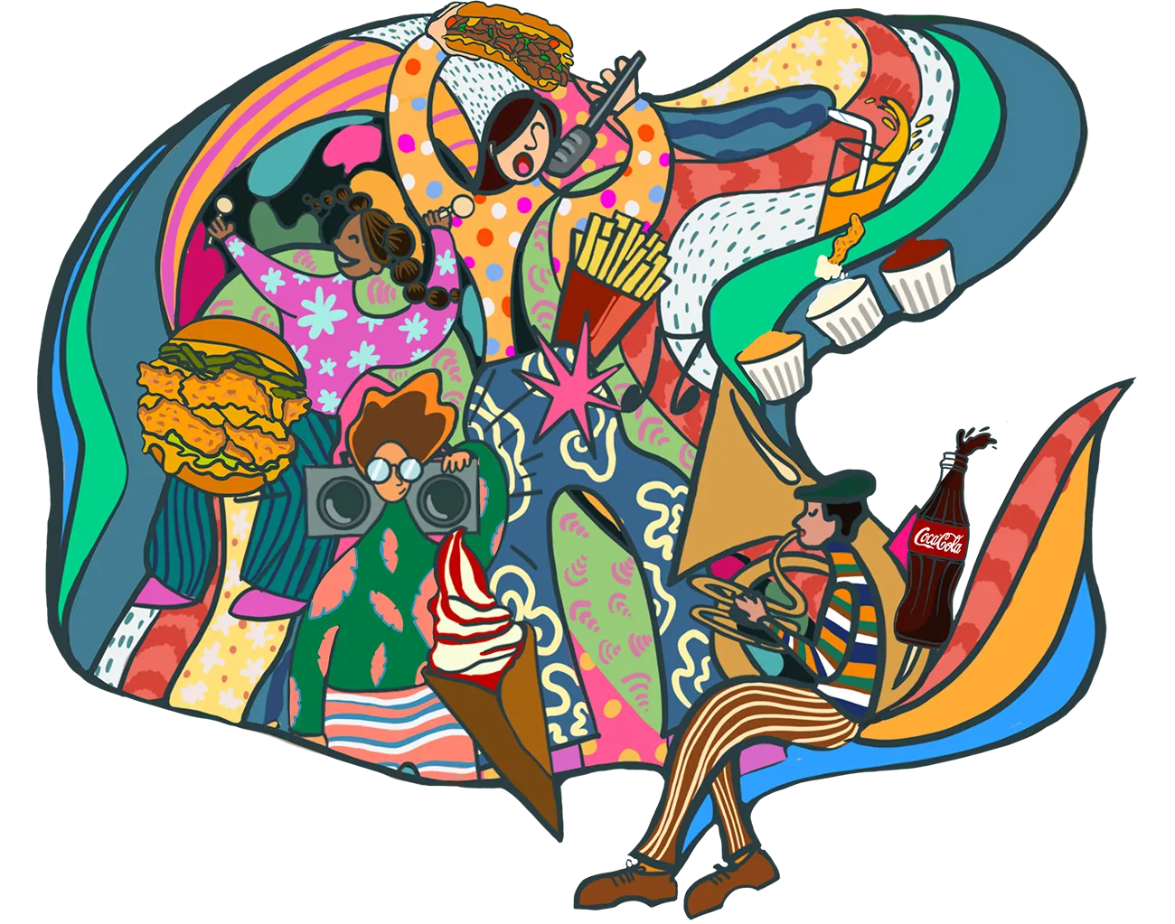 Mural 1 - Illustration Design - Burger O’Clock