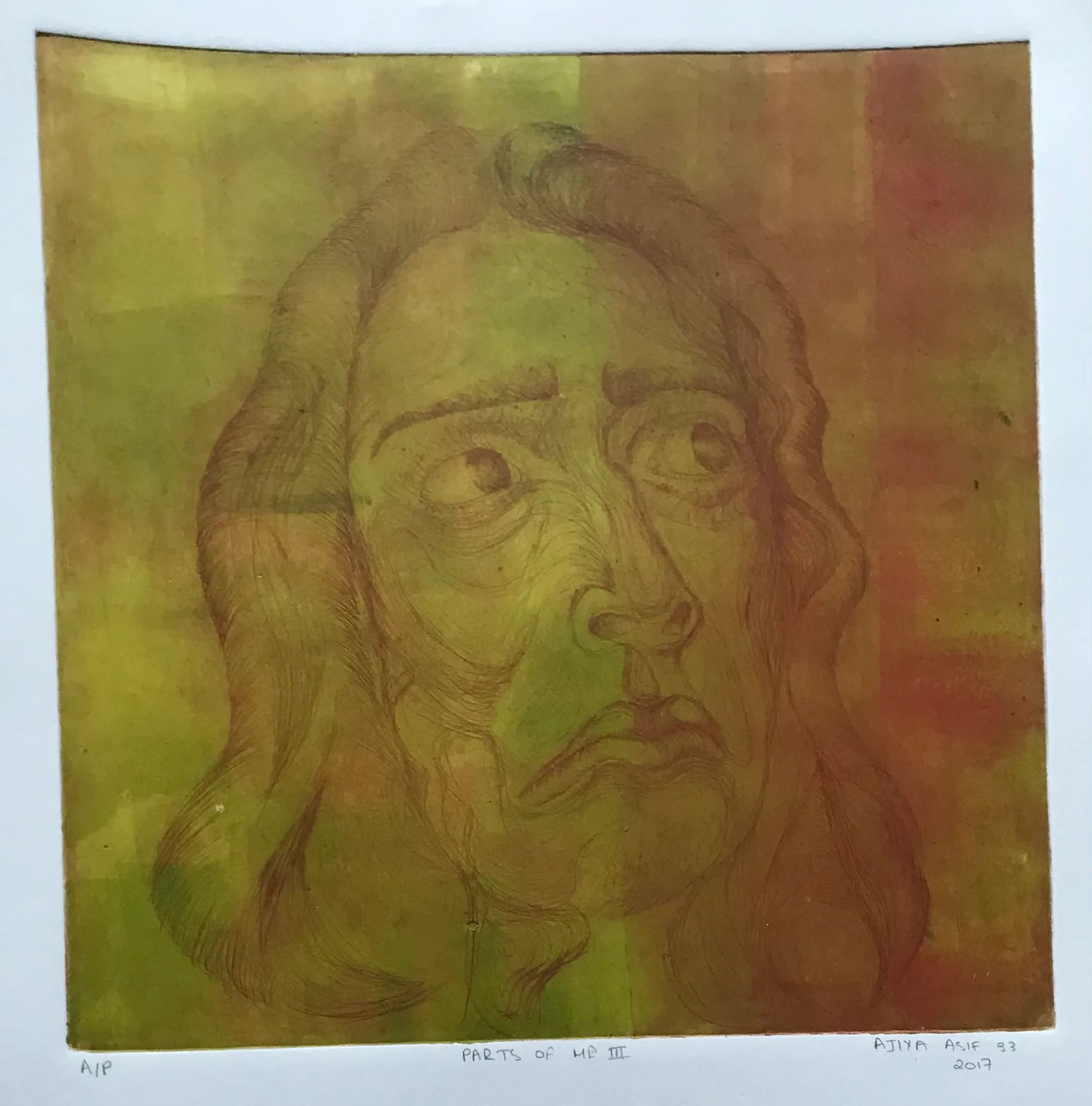 Parts of Me - AP - Dry point and Monotype - 1.5’ x 1’