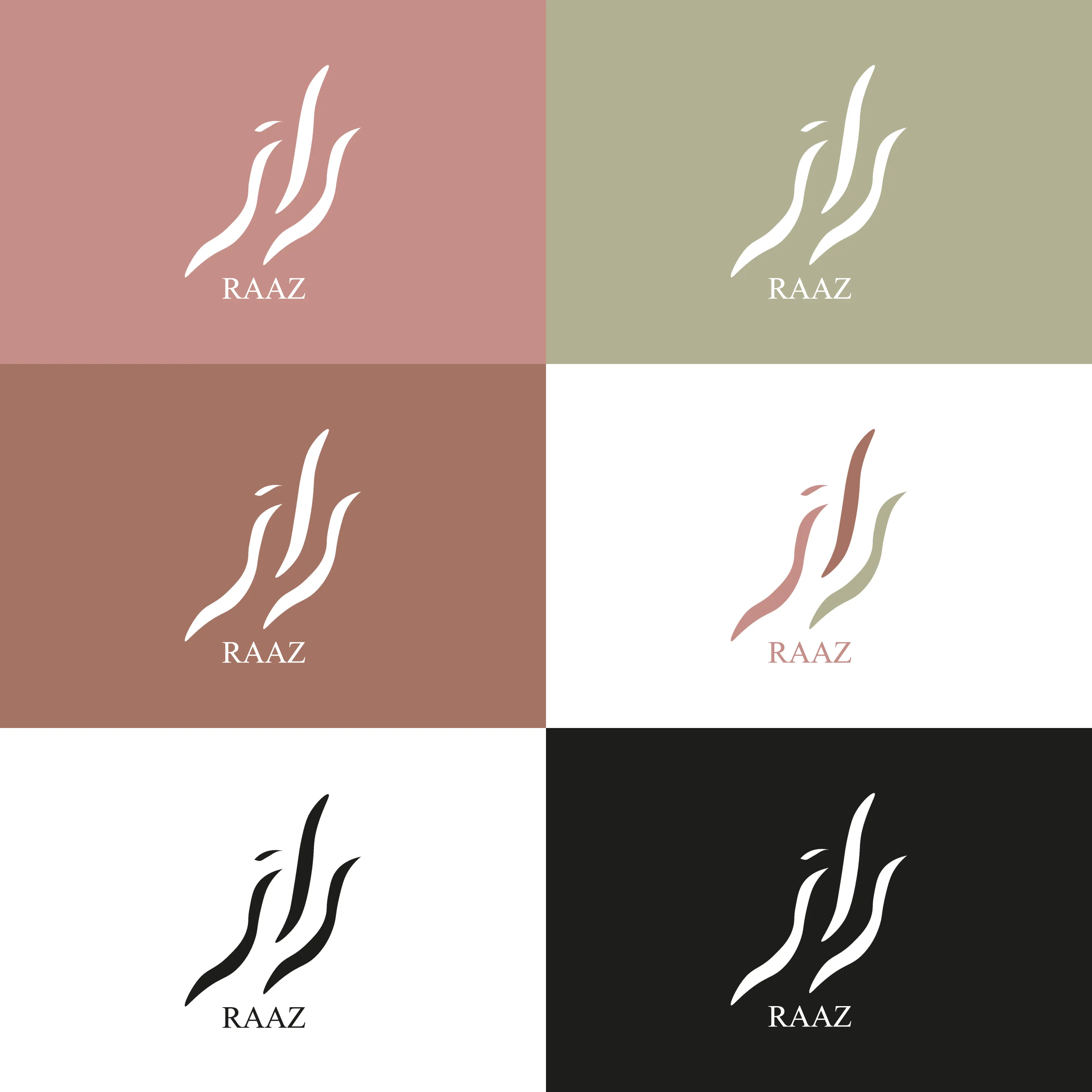 Raaz logos in multiple colors