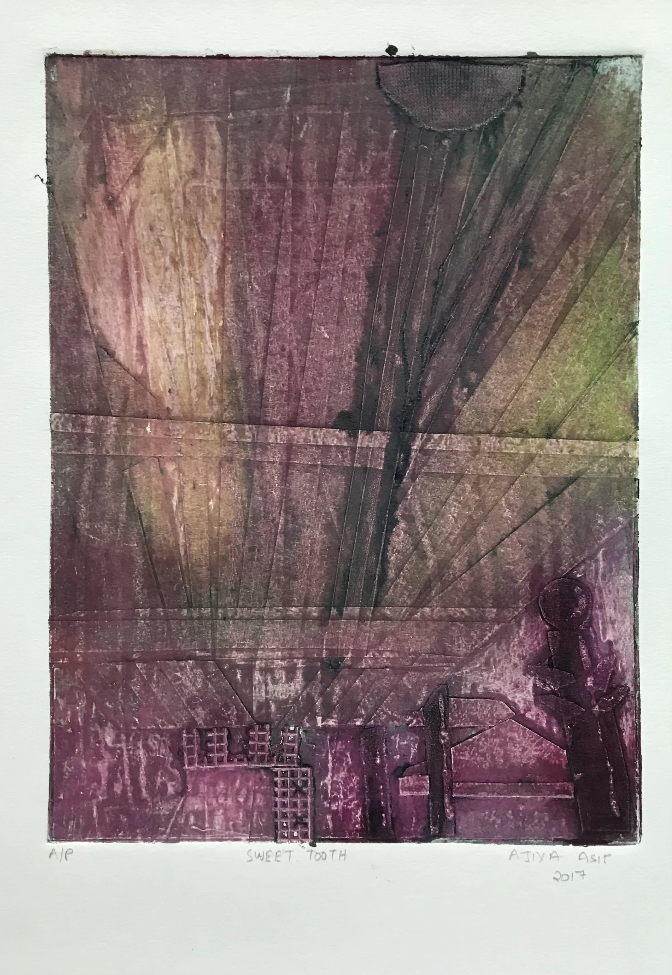 Sweet Tooth - Collagraph - AP - 1.5’ x 1’