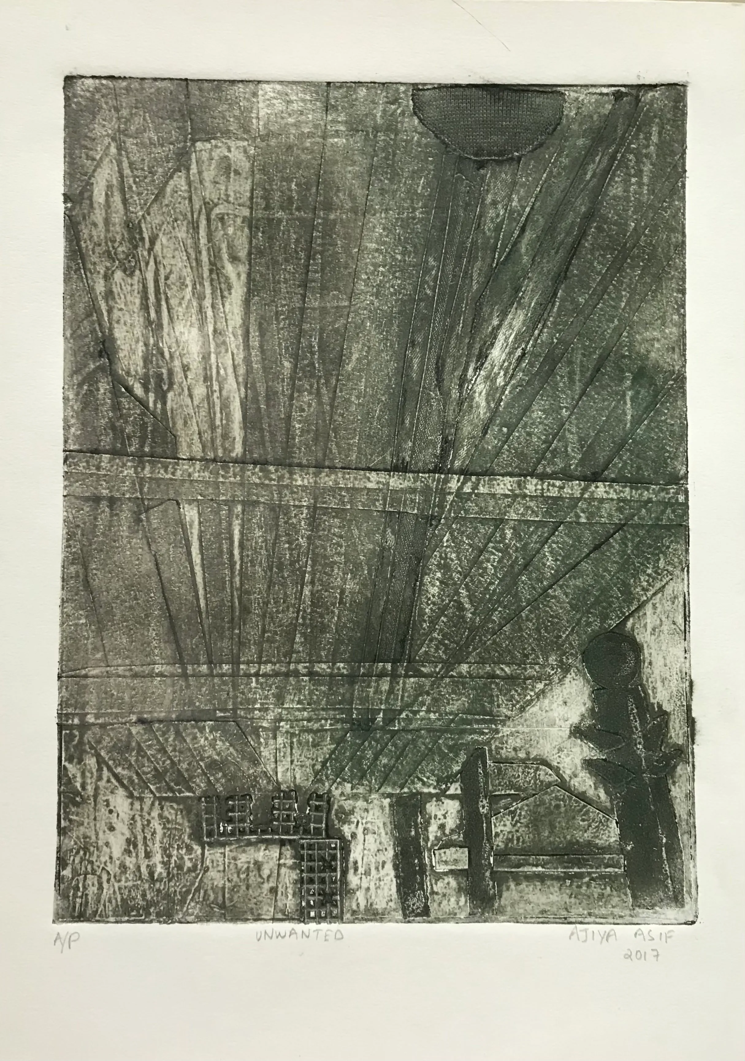 Unwanted - Collagraph- AP - 1.5’ x 1’